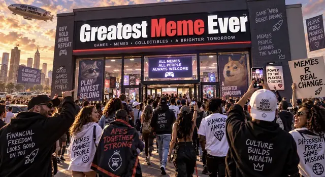 Apes together strong — the crowd assembles